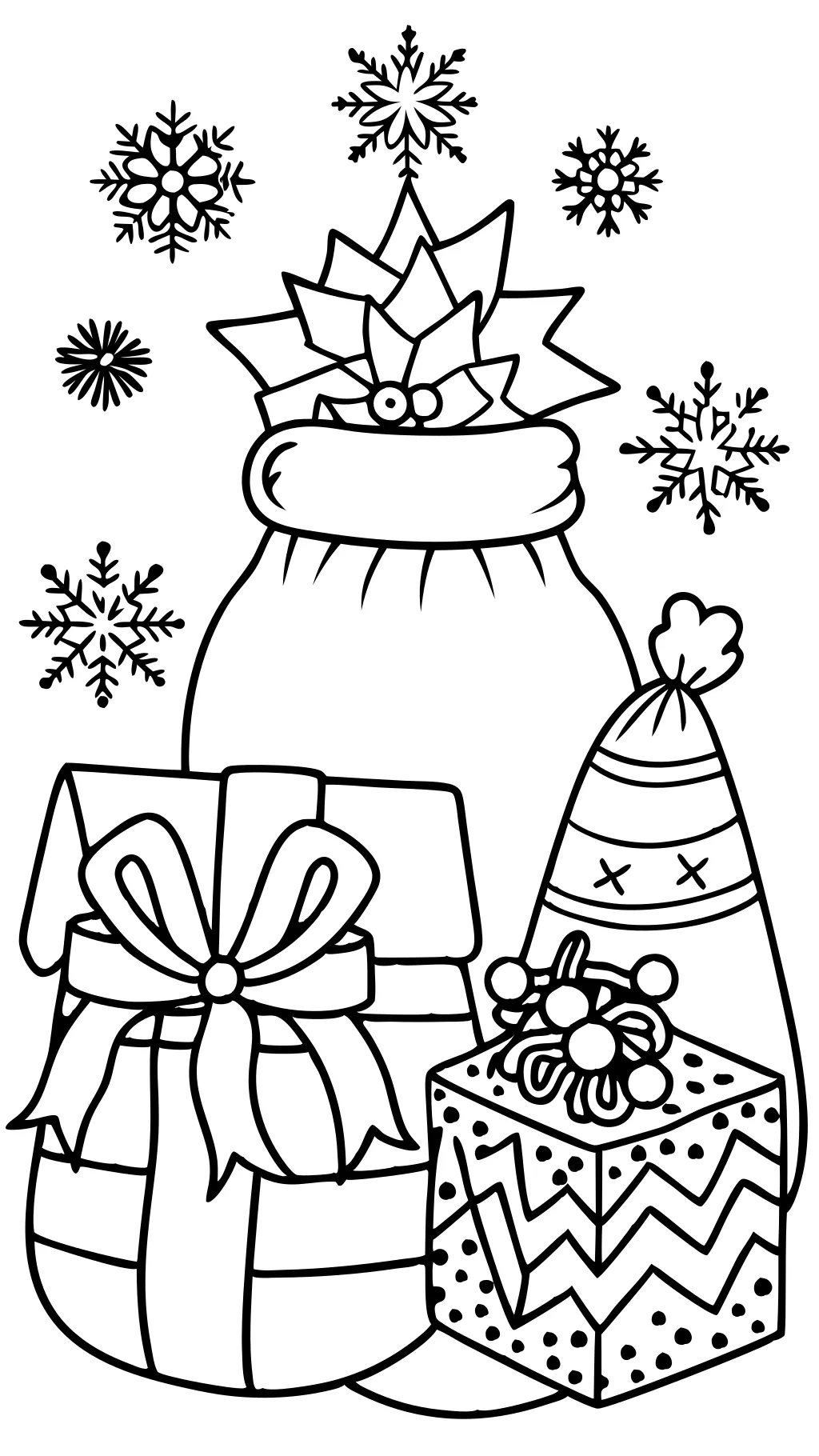 coloriage cadeau de Noël